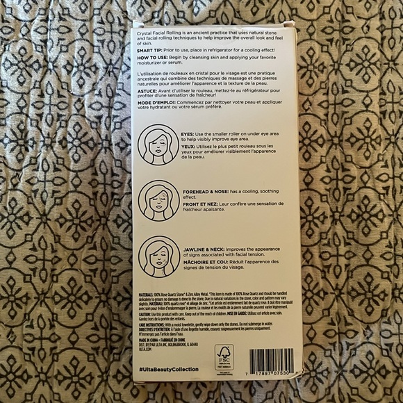 New in Box (unopened) Ulta Beautyuty rose quartz roller - Picture 2 of 2